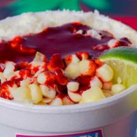 El Fresco (Corn Cup) · Freshly Grated Mexican Fresco Cheese / Butter / Mayo / Mexican Crema / Fresh Lime