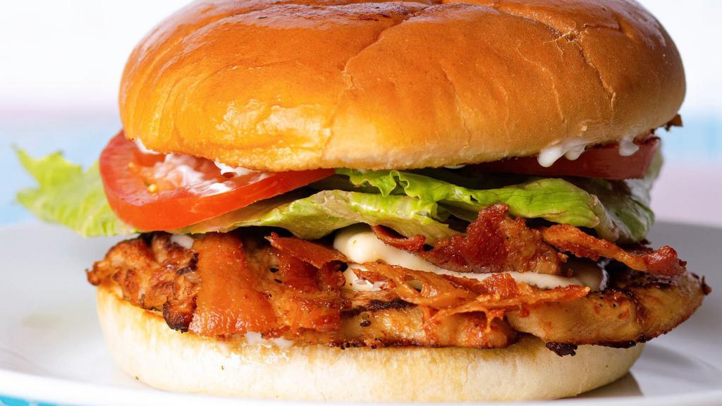 Wicho‘S Grilled Pollo Club · Grilled Chicken / Bacon / Swiss Cheese / Lettuce / Tomato / Mayo