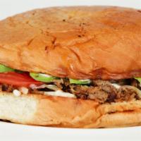 Shredded Beef · Grilled Onions / Swiss Cheese / Crema / Avocado / Tomato / Lettuce / Mayo Choice