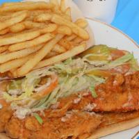 Po'Boy Dinner · 6 Inch POboy sandwich with your choice of meat , and a side order.