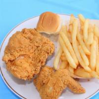 White Meat Combo · 1 Breast, 1 Wing, 1 drink, 1 side order, 1 roll
