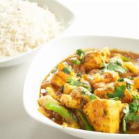 Chicken Jalfrezi · Tender chicken breast filet marinated with fresh ground spices and stir fried with tomatoes,...