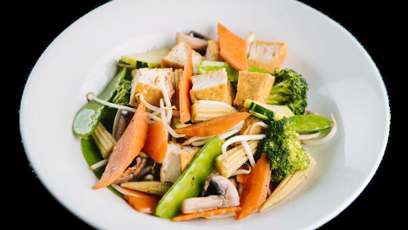 Combination Vegetables · Mixed vegetables and fresh garlic stir fried in brown sauce
