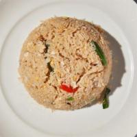 Bangkok Chicken Fried Rice · Rice with egg, tomato, onion, green onion and chicken. Contains nightshades and eggs. We can...