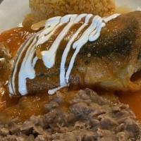 Chiles Rellenos · Poblano Peppers Stuffed with Queso Fresco, and Fresh Tomatoes Sauce (vegetarian).