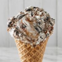 Caramel Fudge Swirl Pool · Sweet cream ice cream, snickers, and fudge. Toppings will be mixed in, we are not allowed to...