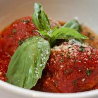 Meatballs In (2) Red Sauce · Our Tender Meatballs are Homemade Daily