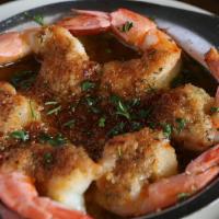 Shrimp Scampi Appetizer · Gulf Shrimp Baked with Homemade Italian Bread Crumbs in Campisi's Special Butter Sauce
