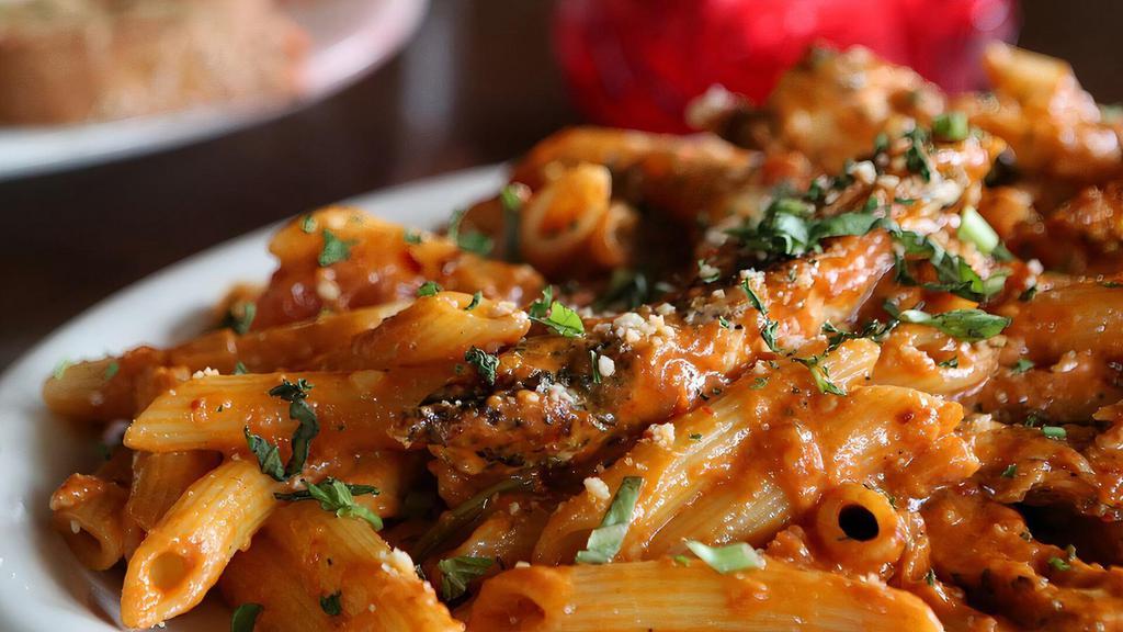 The Soprano Pasta Special · Penne Pasta Topped with Spicy Pink Vodka Sauce
