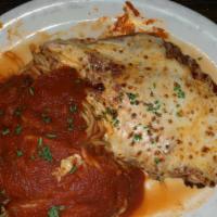 Veal Parmigiana · Spaghetti and Red Sauce