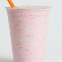Strawberry Shake · Orange leaf vanilla blended with fresh strawberries creating a smooth and creamy shake.