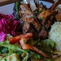 Lamb Chops · Tenderized lamp chops (4) seasoned and marinated with Turkish herbs and spices and served wi...