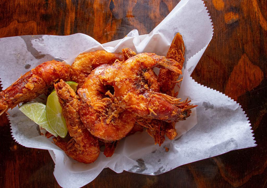 Bbq Shrimp (12 Ct) · The menu addition was concocted by the creative culinary minds found in the LA Crawfish test kitchen! Whole shrimp marinated in a barbecue-y spice blend, a touch of flour, deep fried to golden perfection and yes, tossed again in our barbecue-y spices, it will tantalize your taste buds!