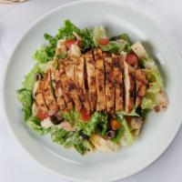 Caesar Salad · With grilled chicken or shrimp for an additional charge.