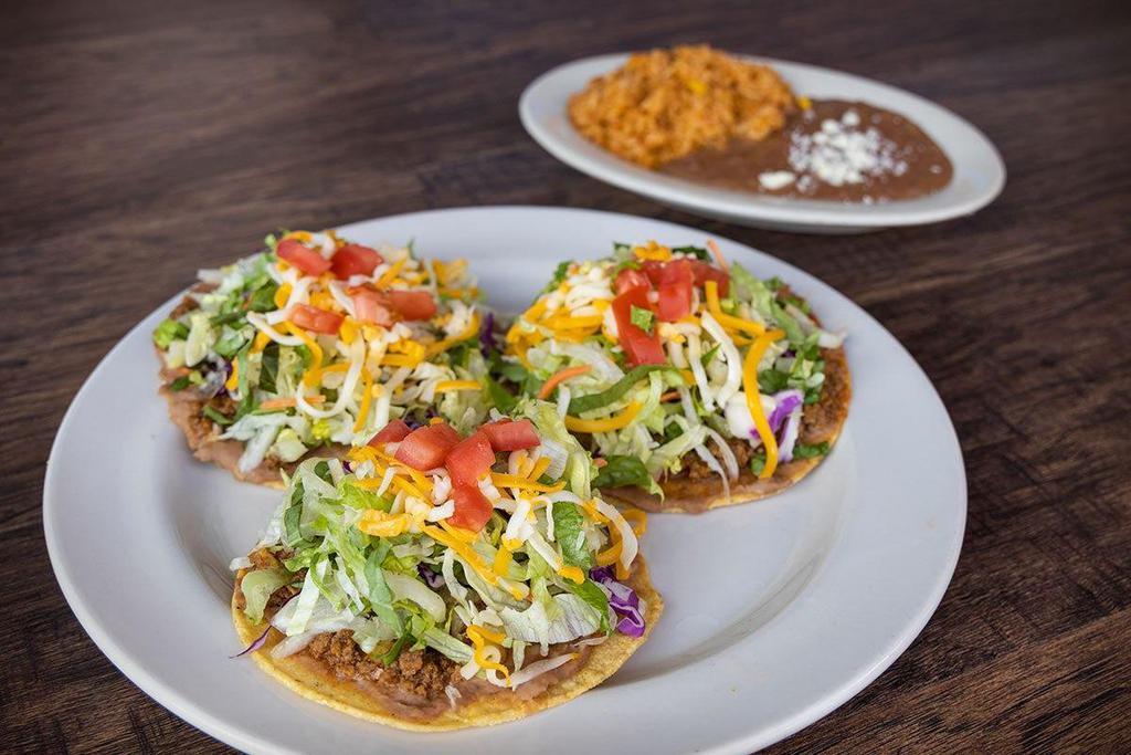 Classic Tostadas · (3) Beef picadillo, Rotisserie Chicken, or Pulled Pork.