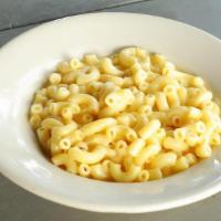 Kid'S Macaroni & Cheese · Housemade, creamy cheese & pasta. Served with Spanish rice & choice of beans.