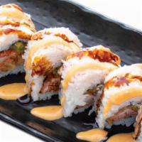 Crabholic Roll - Cooked · Fried jalapeno with creamcheese, fried crabstick inside with crabmeat, eel sauce, spicy mayo...
