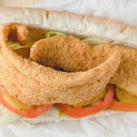 Fish Po-Boy Combo · Comes with one regular side and a 20oz drink.
