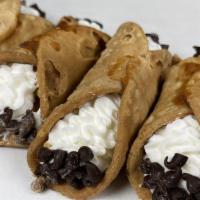 Cannoli · (Hint: Use your best Mario voice to say Cannoli. It works, trust us.”). Crisp, honey pastry ...