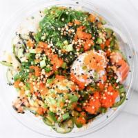 Build Your Own Poke (Large) · Poke Bowl, Burrito, or Nachos - Three proteins with your choice of base, mix-ins, toppings, ...