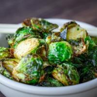 A6 Thai Style Brussel Sprouts · Best item for your bucks sweet & Spicy Brussels sprouts tossed with crispy Thai basil.