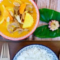 C3 Massaman Curry · Fusion Thai and Indian inspired red Massaman curry simmer with creamy coconut milk, cubed po...