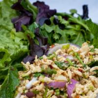 J1 Larb Salad · Choice of ground protein. Larb is a little bit of spicy, citrusy, salty, and sweet mixed wit...