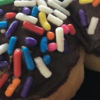 Chocolate Sprinkle Donut Holes · Dozen of chocolate sprinkle donuts in bite size! Donut holes with chocolate sprinkles (12 do...