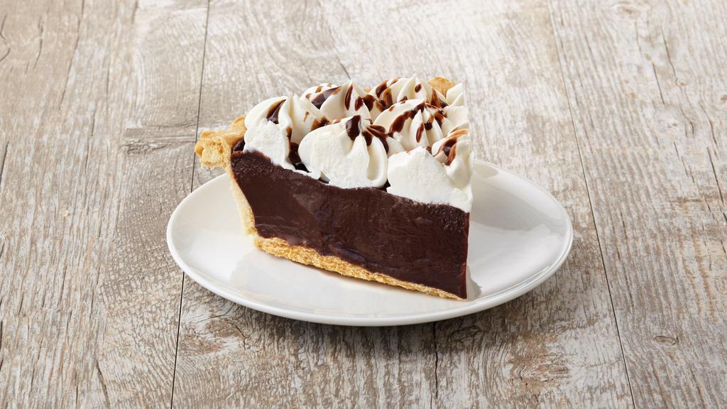 Chocolate Cream Pie · Silky chocolate cream filling topped with a perfect whipped topping.