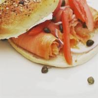 Everything Avocado Turkey Bagel · This on the go sandwich is more than just on the go. There is heat in the chipotle cream che...