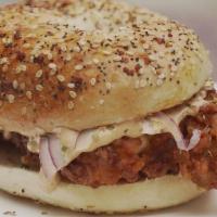 Spicy Chicken Sandwich · What's not to love about this sandwich? it’s crispy, spicy delicious chicken, served with ou...