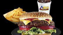 Rico Burger Combo · Includes lettuce, tomatoes, onions, cheese and mayo.  Served with drink and fries.