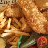 Fish & Chips · Shiner bock tempura battered cod served with french fries