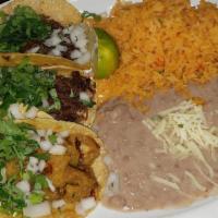 Mexican Dinner · With rice and beans.