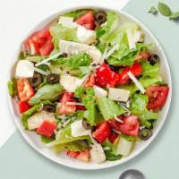 House Salad · Mozzarella cheese, olives, tomatoes and mushrooms