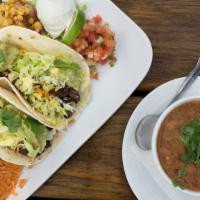 Sam'S Chicken Soft Tacos · Marinated grilled chicken breast on your choice of flour or corn tortilla, shredded cheddar ...