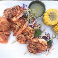 Grilled Gulf Shrimp · Grilled, blackened, or spicy BBQ
