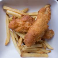 Kids Fish + Chips · Served with Sea Salt Fries