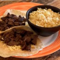 Kids Ground Beef Tacos · Soft Flour Tortillas ☙ Ground Beef ☙ Jack Cheese