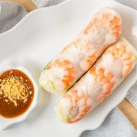 Fresh Spring Rolls (Goi Cuon) · Shrimp, pork, lettuce, vermicelli, bean sprouts, herbs with peanut sauce.