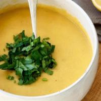 Lentil Soup · A healthy, vegetarian (and vegan) Mediterranean  Lentil Soup, made with green & red lentils