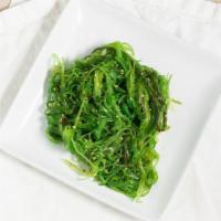 Seaweed Salad · Marinated green seaweed with cucumber & sesame seed.