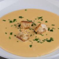Beer Cheese Soup -Bowl · A mixture of cheddar, Parmesan and pepper jack cheese simmered with PBR beer, jalapeños, dry...