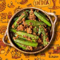 Okra Classic · Diced fresh okra, sautéed with onions, garlic and spices till crisp, served with a side of o...