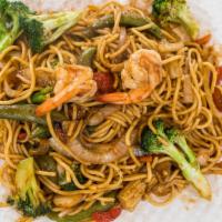 Family Lo Mein · - your choice of chicken, shrimp, pork, or combo