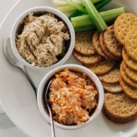 Chicken Salad & Pimento Cheese Plate · house-made served with olives and crackers