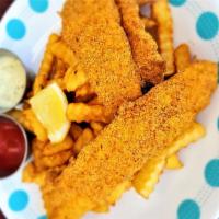 2 Pieces Swai Fish & Chips · 2 Pieces of Fried Swai served with French Fries
