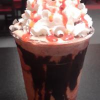 Bloody Valentine Frappe · chocolate covered strawberries.