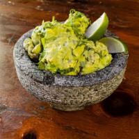 Guacamole De La Casa · Fresh made with Hass Avocado