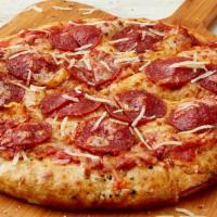 Pepperoni & Double Cheese Pizza · Included: Marinara, Mozzarella, Parmesan, Pepperoni.